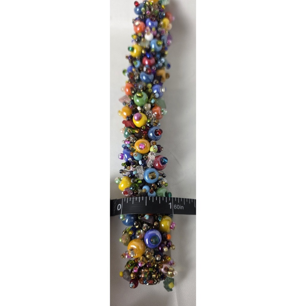 Vintage Capullo Colorful Beaded Bracelet With Magnetic Closure - Picture 4 of 4